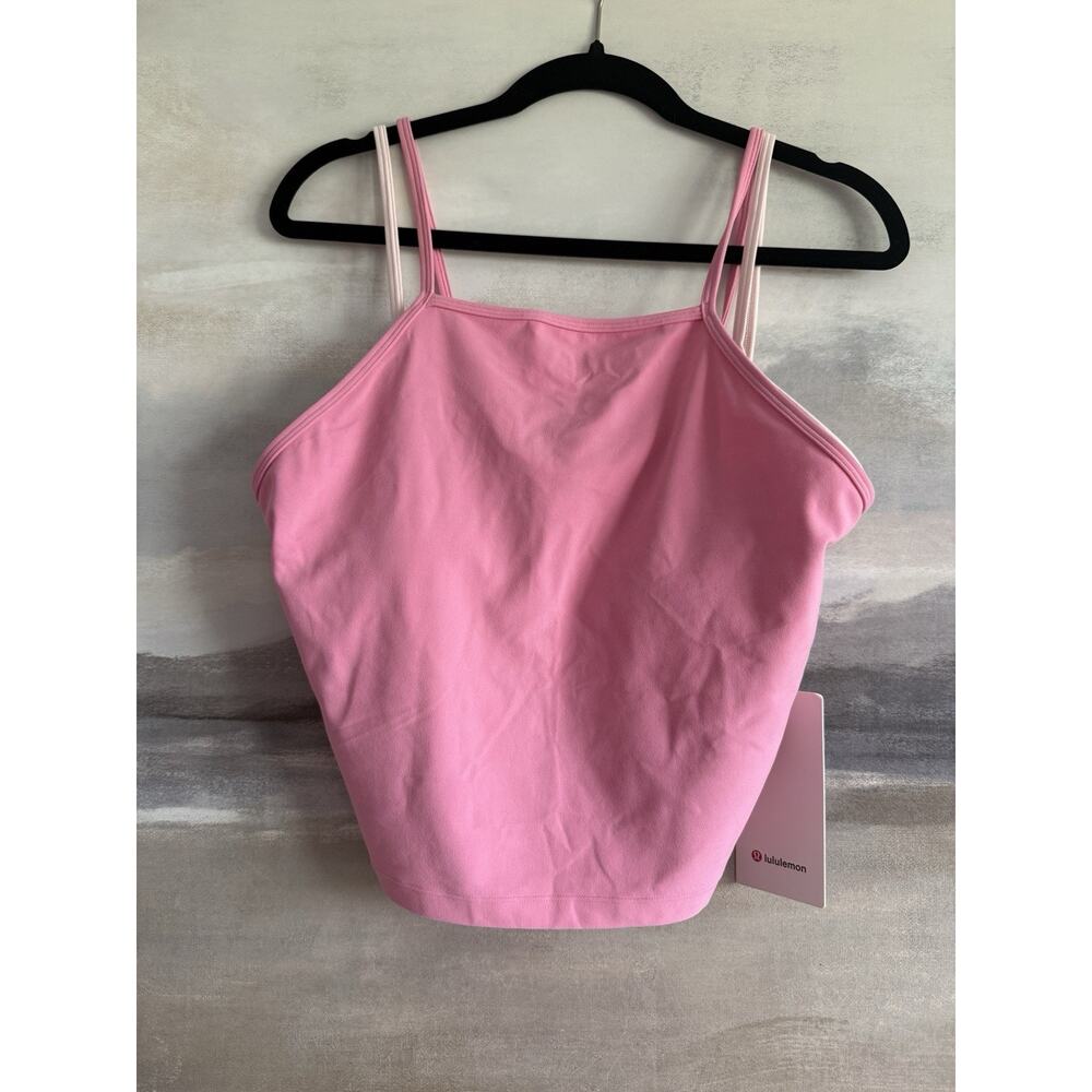 Lululemon Align Layered High Neck Tank Candy Cloud Pink Size 14 NWT